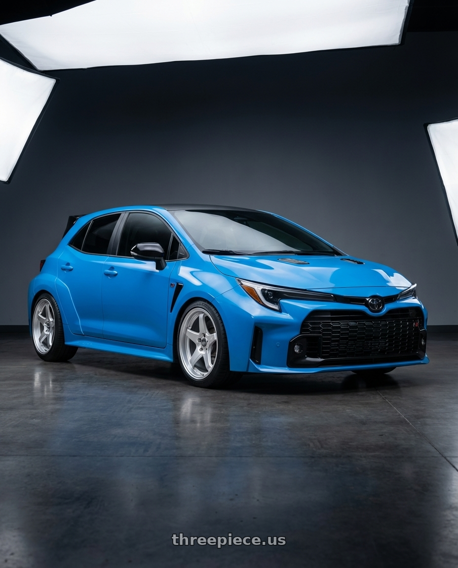 2024 Toyota GR Corolla with ESR Wheels APEX SERIES AP5 5x114.3 18x10.5 +22 Hyper Silver wheels