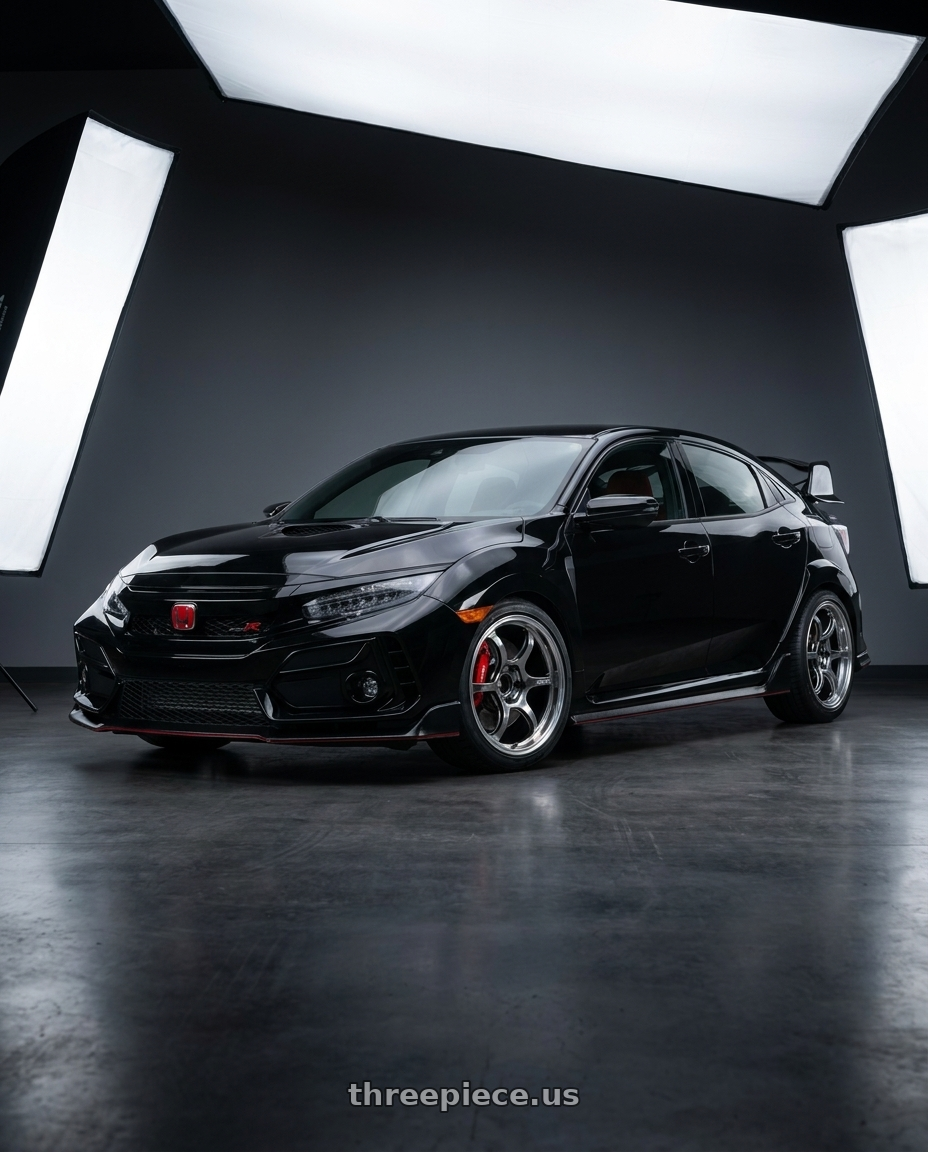 2021 Honda Civic Type R with Advan Racing RG-D2 5x120 18x8.5 +35 MACHINING & RACING HYPER BLACK wheels
