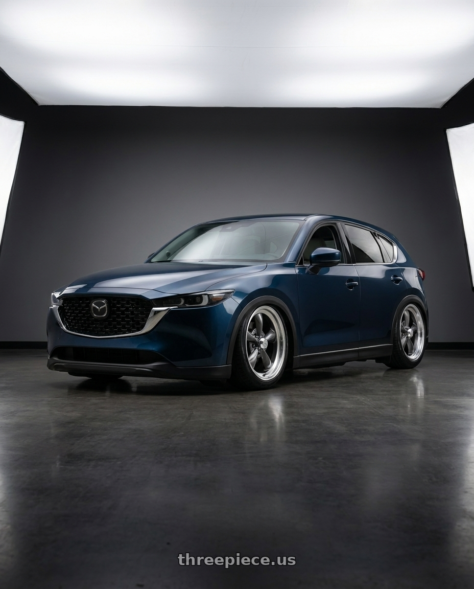 2025 Mazda cx 5 with Vision American-Muscle 141H 5x114.3 15x7-7 Gunmetal Machined Lip wheels