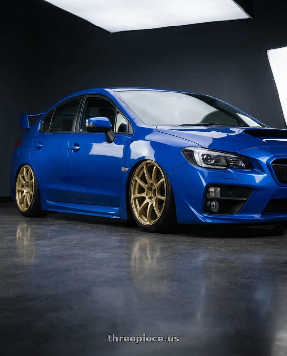 2013 Subaru WRX STI with Advan RCIII 5x114.3 18x8.5+38 Gold wheels