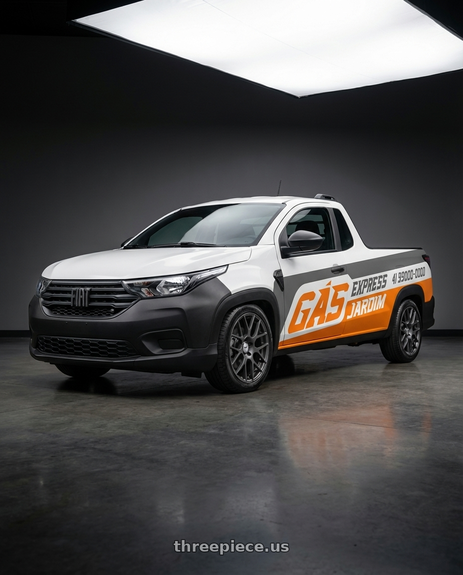 fiat strada endurance 2025 adesivada with TSW NURBURGRING 5X114.3 17X7.5 +45 MATTE GUNMETAL wheels