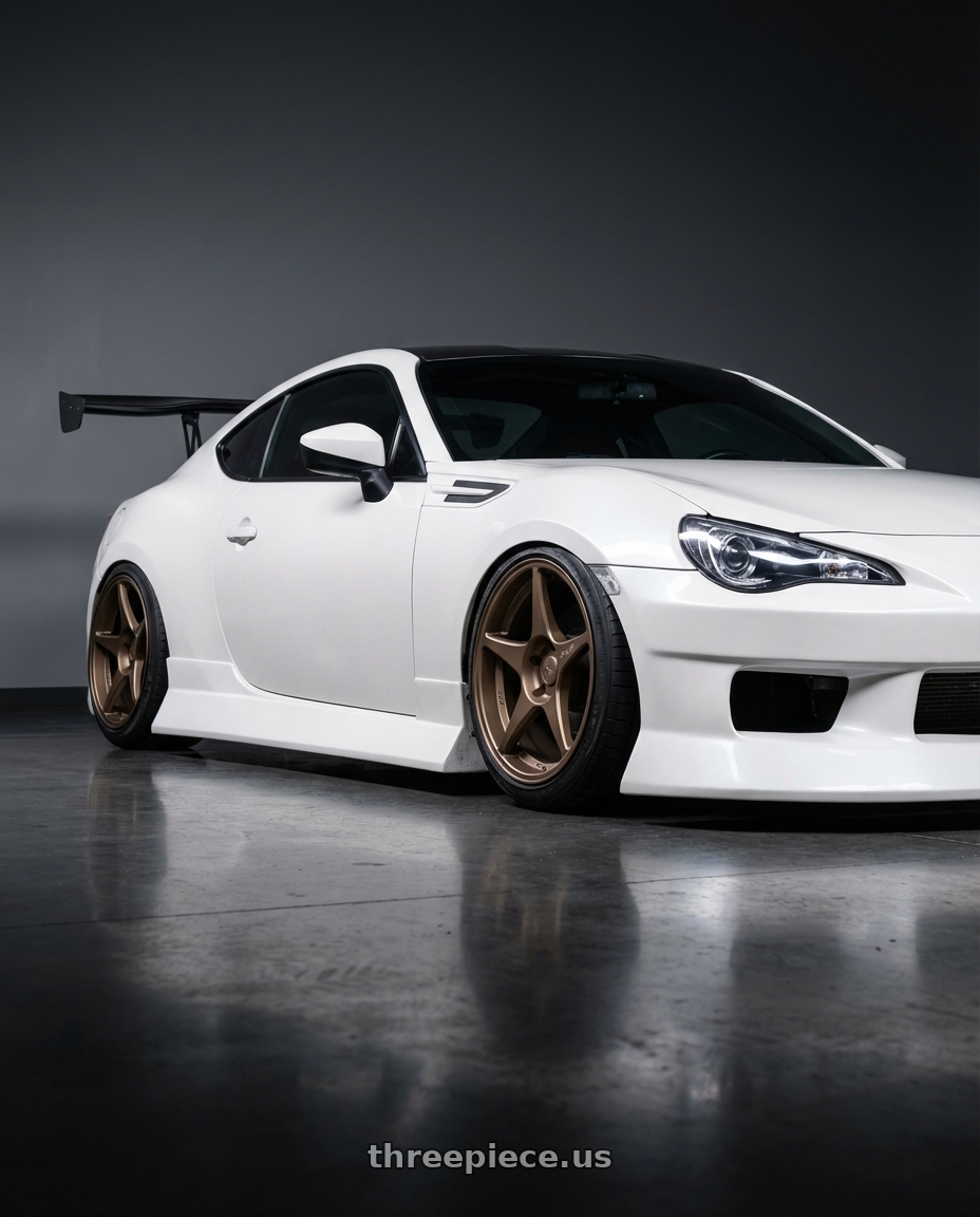 2013 scion frs with Stage Wheels Knight 5x114.3 17x8 +10 Matte Bronze wheels