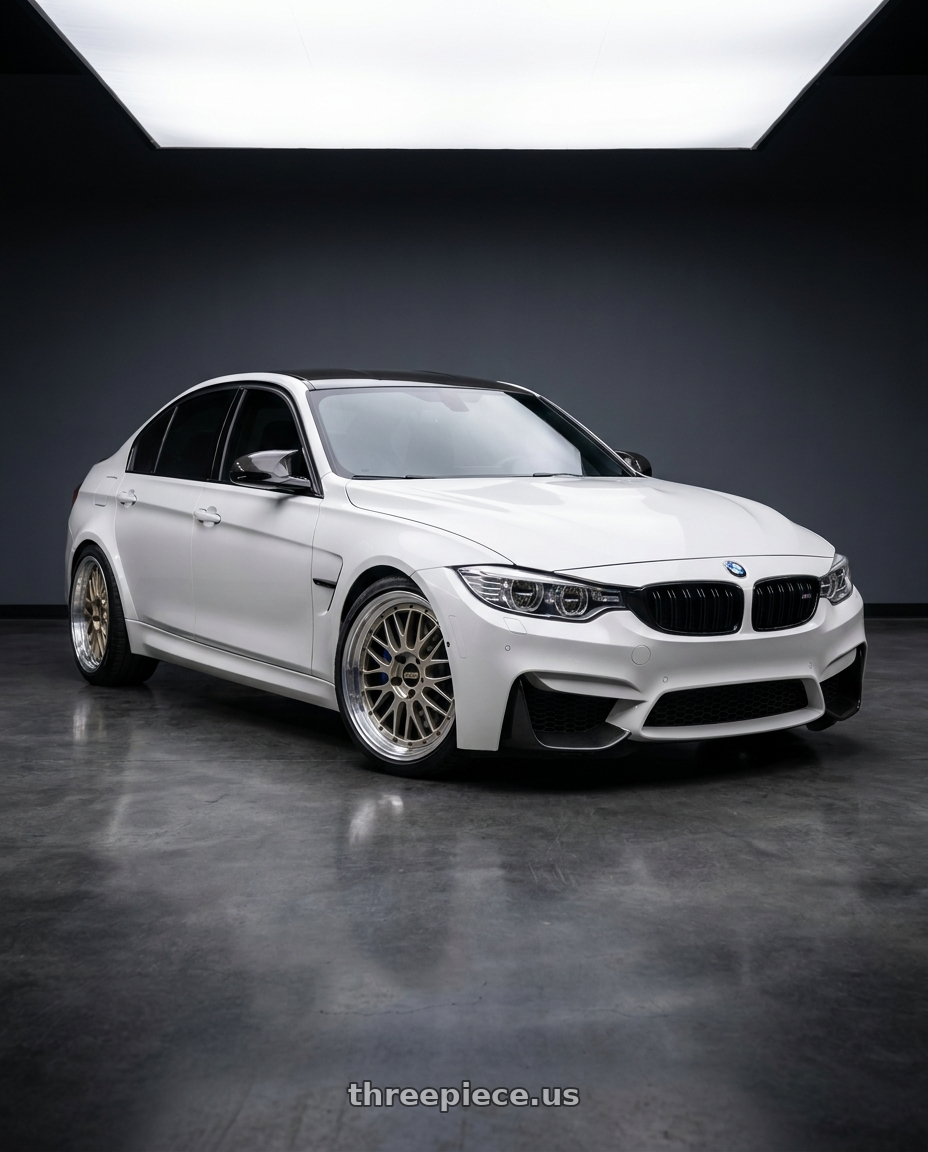 2015 Bmw F80 white with BBS LM 5x120 20x10.0+20 Diamond Silver wheels