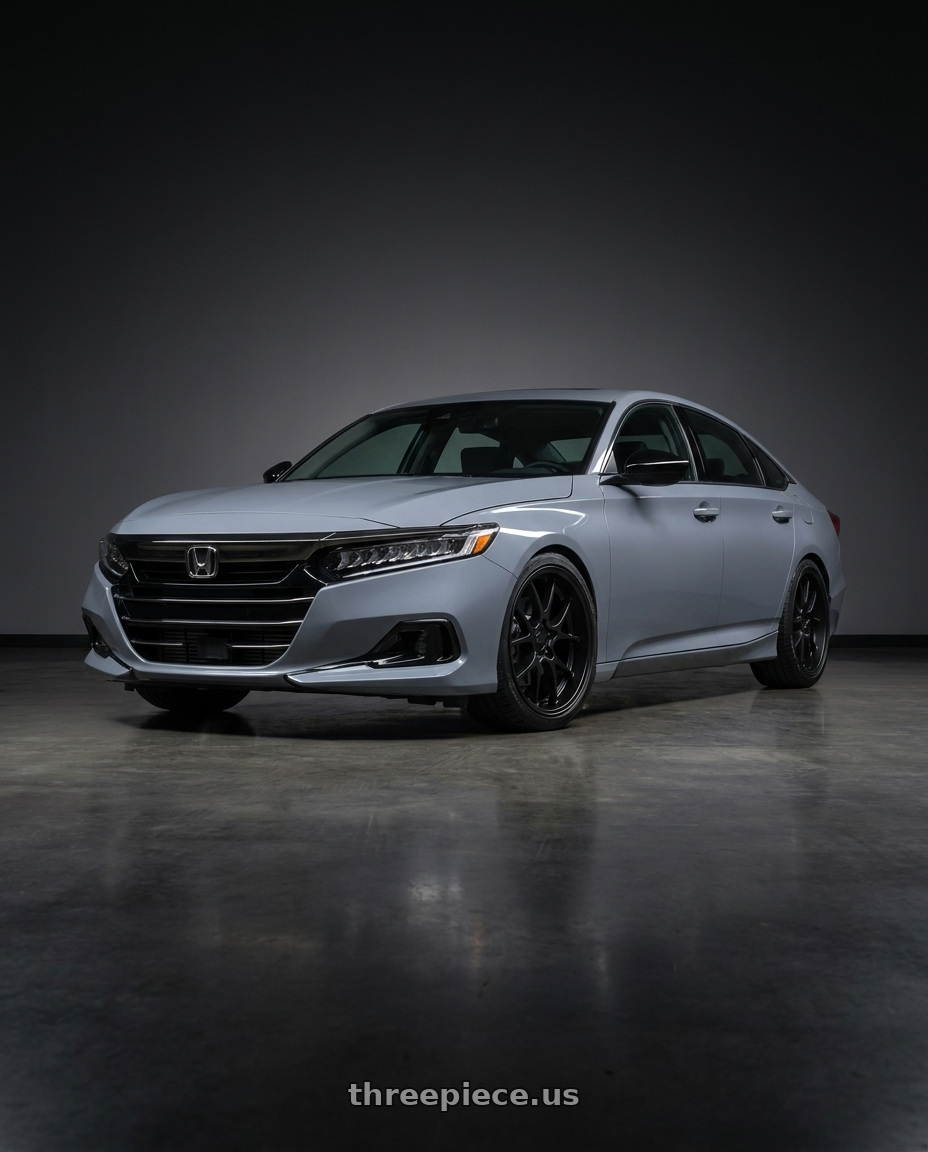 2021 Honda Accord EX-L with Rotiform 207 5x114.3 19x8.5 +35 MATTE BLACK wheels