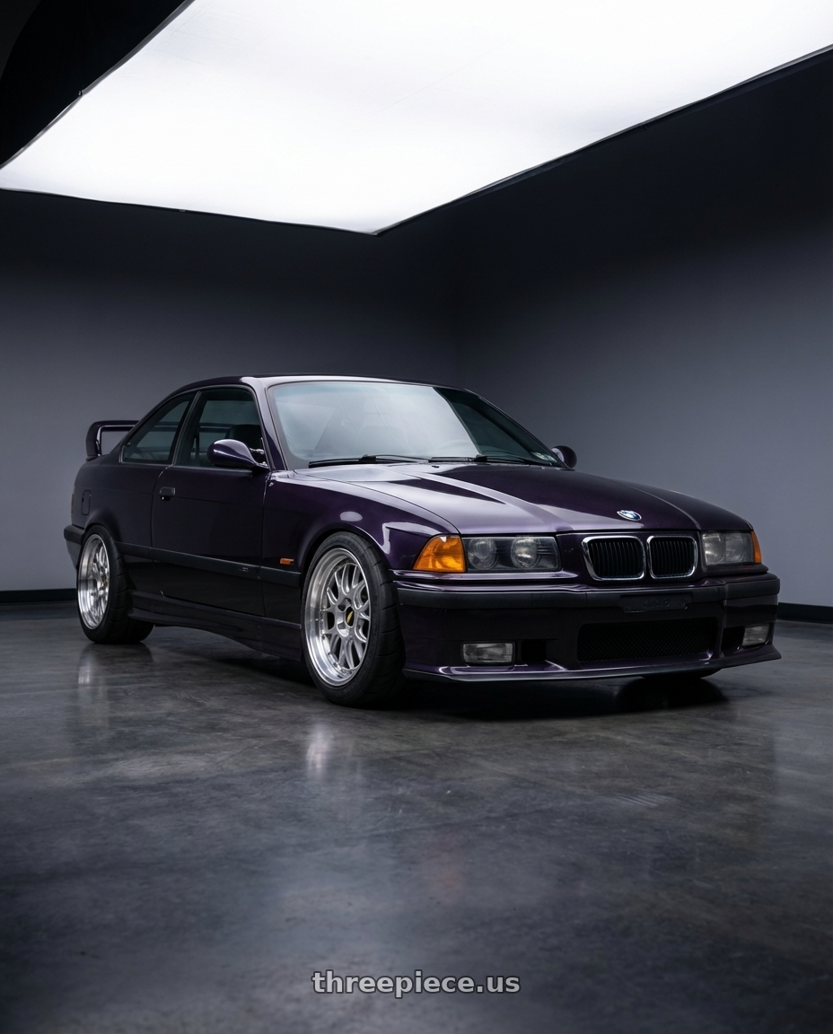 1995 BMW M3 with BBS LM-R 5x120 19x9.5+35 Diamond Silver wheels