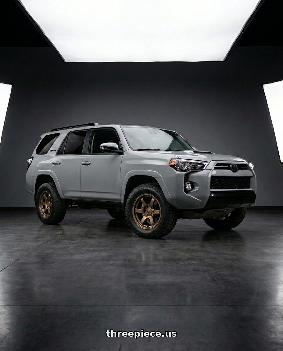 2017 TOYOTA 4RUNNER TRD Pro Cement with 9six9 SIX-1 Truck 6x139.7 18X9 +0 Matte Bronze wheels