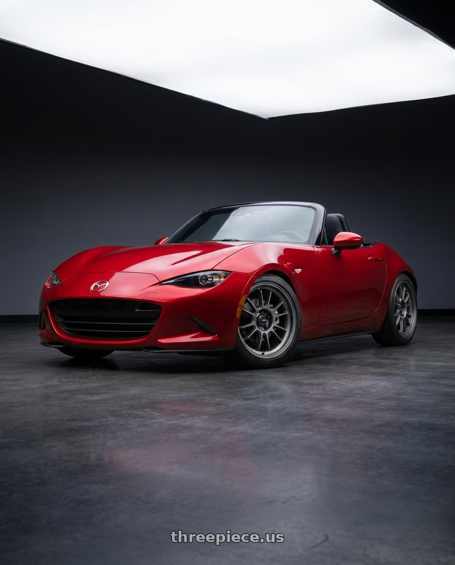2016 Mazda Miata with Konig Hypergram 4x100 17x8+45 Matte Grey wheels