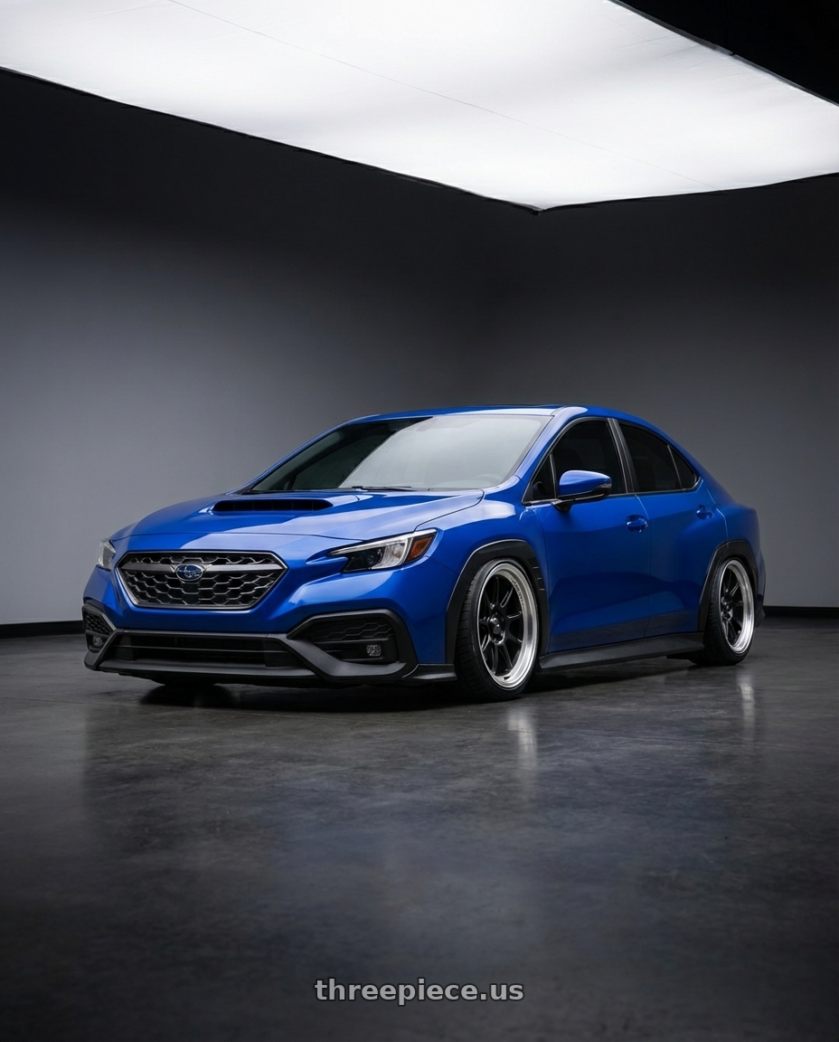 2024 Subaru WRX with Konig Countergram 5x114.3 19x9.5+35 Matte Black / Matte Machined Lip wheels
