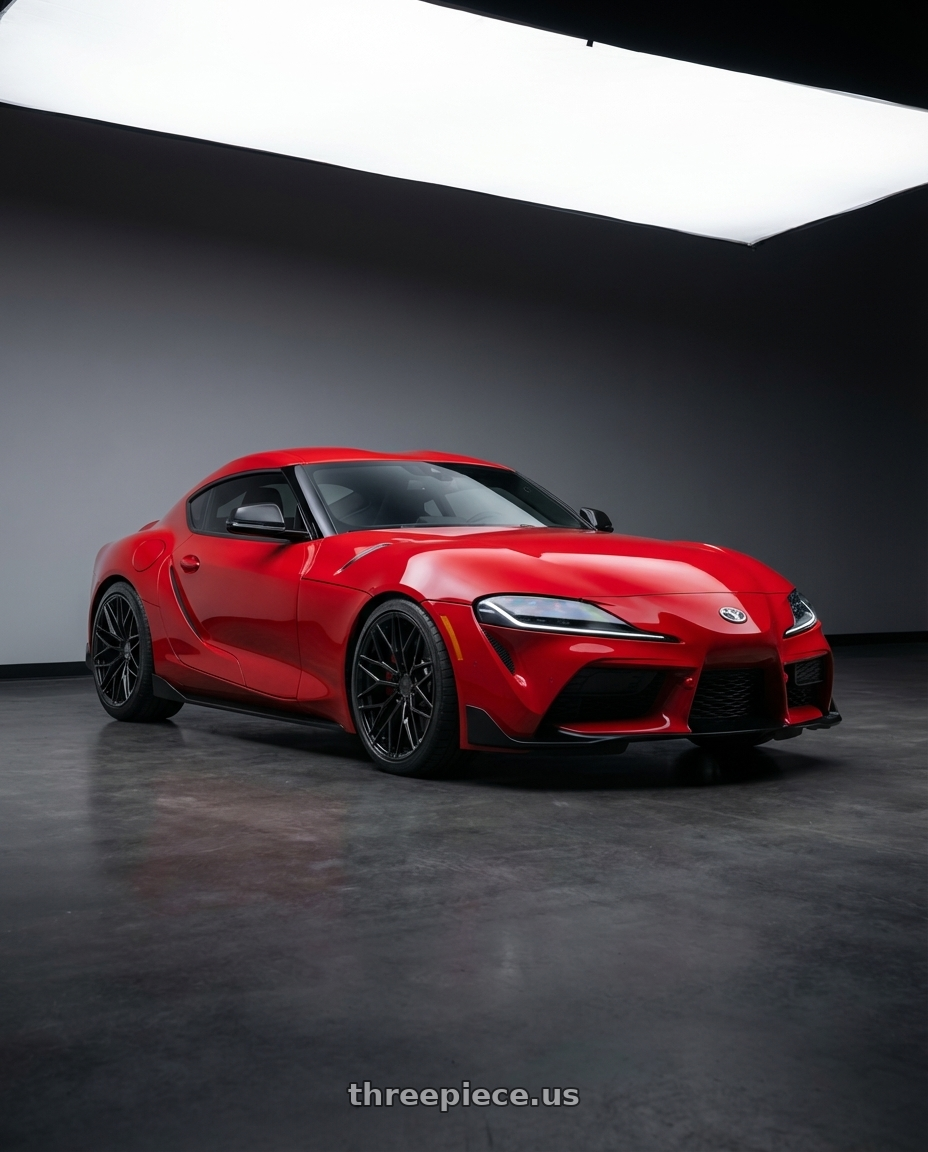 2023 Toyota GR Supra with Avant Garde Wheels M520R 5X112 19x8.5 +35 Gloss Black wheels
