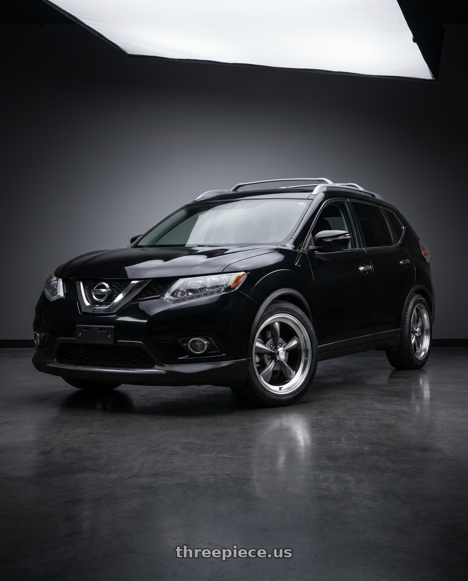 2016 Nissan Rogue with Vision American-Muscle 141H 5x127 15x8-19 Gunmetal Machined Lip wheels