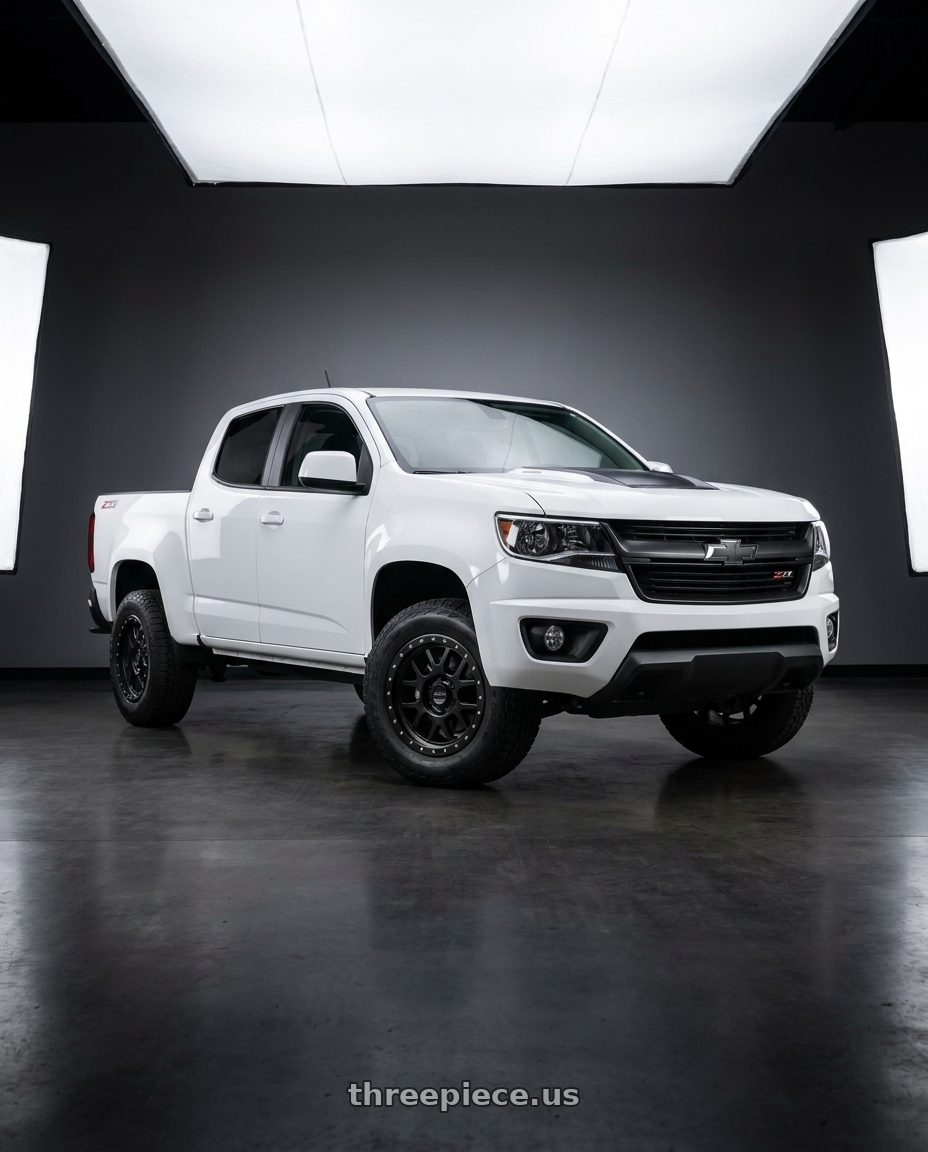 2021 Chevrolet Colorado WT with KMC KM549 GRS 6X120 17X8.5 +0 SATIN BLACK wheels