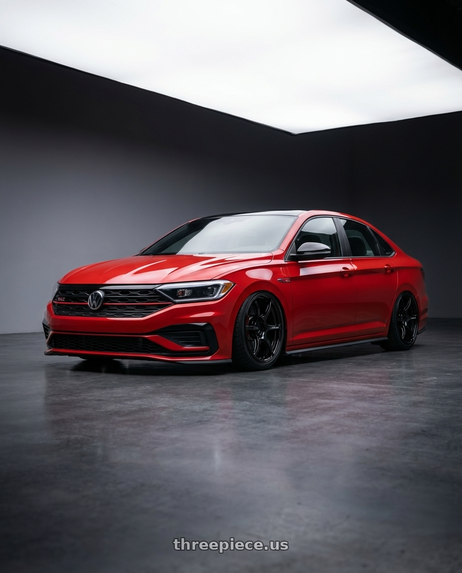 2023 Volkswagen Jetta GLI MK7 with Advan RGIII 5x112 19x8.5+45 Gloss Black wheels