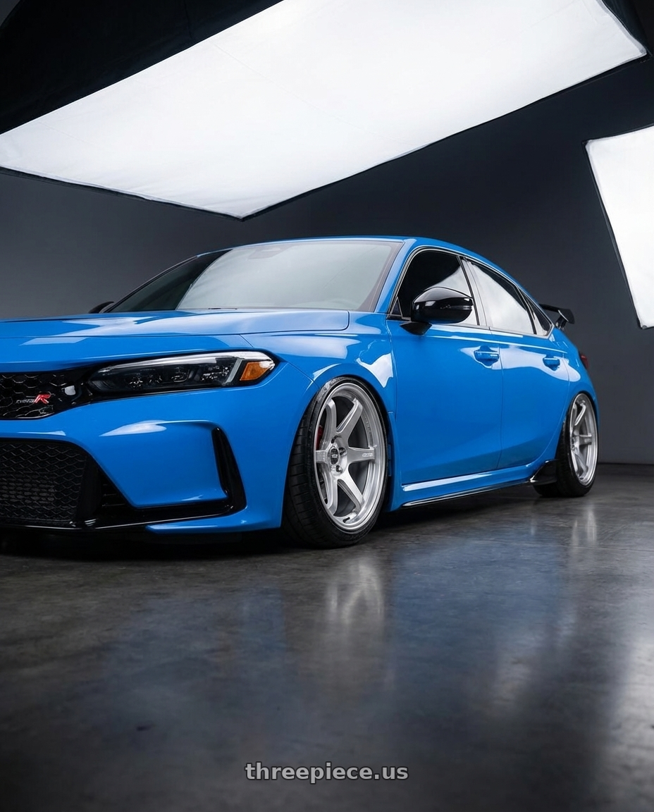 2024 Honda Civic Type R with ESR Wheels APEX SERIES AP6 5x120 19x9.5 +22 Hyper Silver wheels