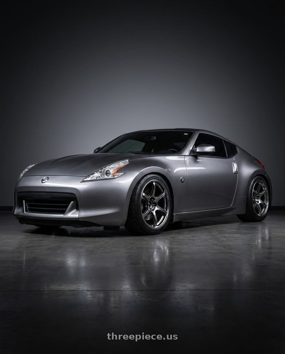 2009 Nissan 370 Z with Advan Racing RG-4 5x114.3 18x10.5 +15 RACING HYPER BLACK & RING wheels