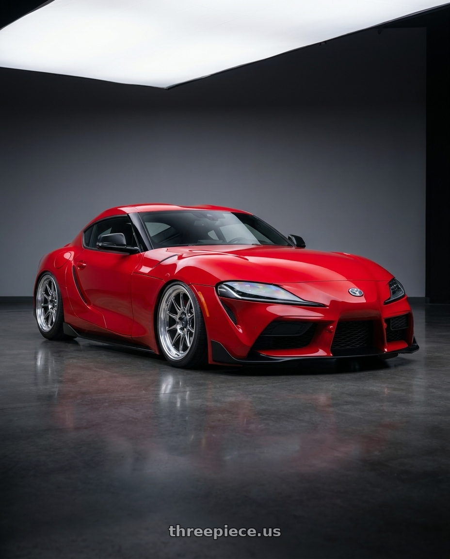 2023 Toyota GR Supra with Konig Countergram 5x112 19x8.5+43 Hyper Chrome / Machined Lip wheels