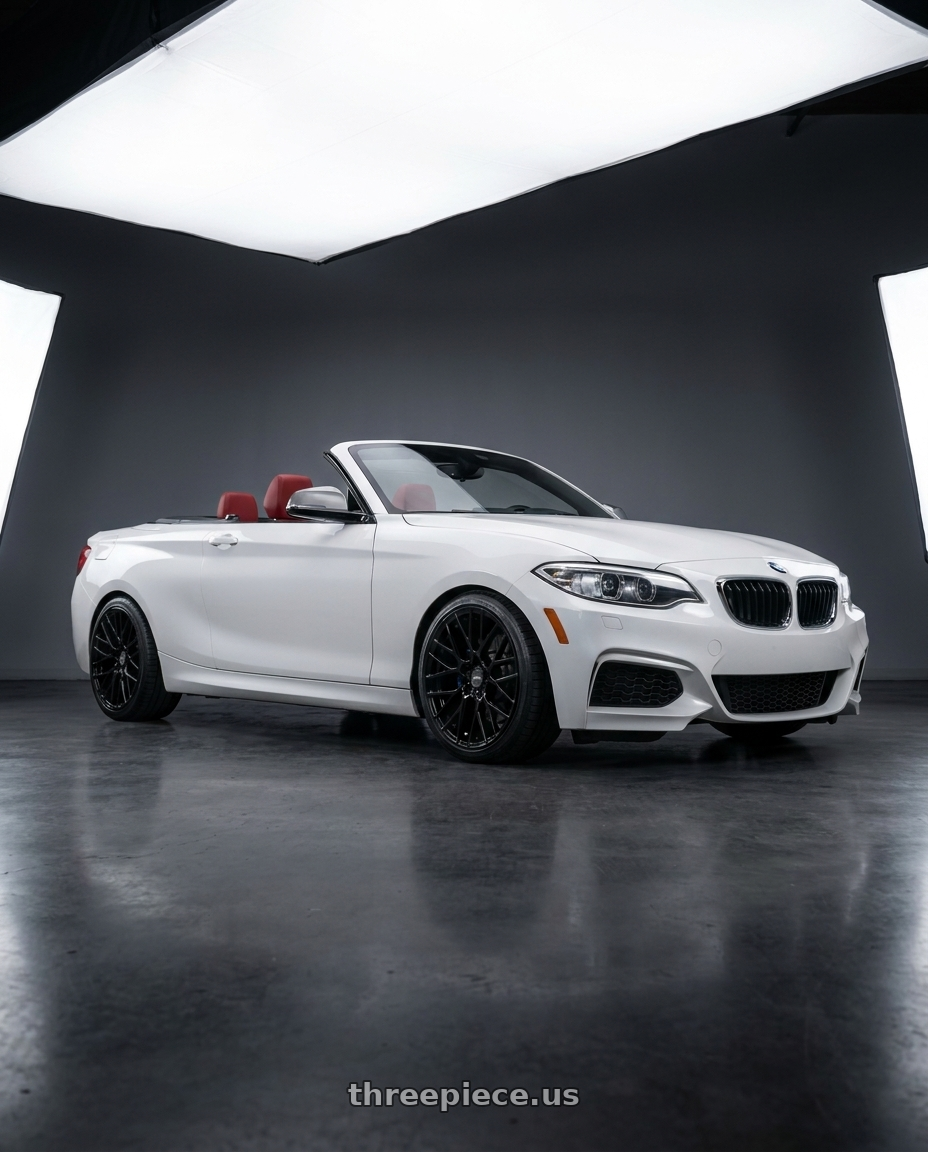 2016 bmw m235i convertible with ESR Wheels RF11 5x120 18x8.5 +30 Gloss Black wheels