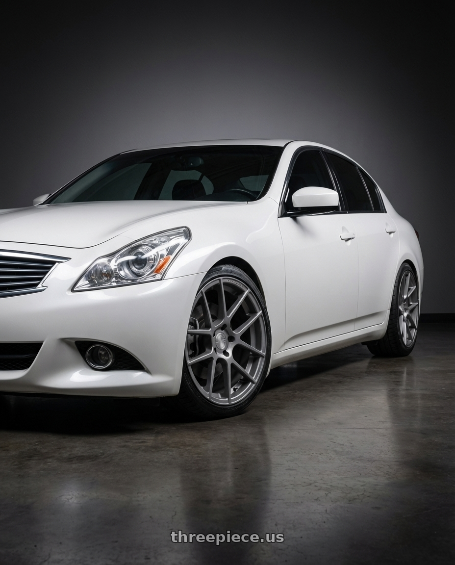 2012 Infiniti G37 with Avant Garde Wheels M510 5X114.3 19x9.5 +40 Dolphin Grey wheels