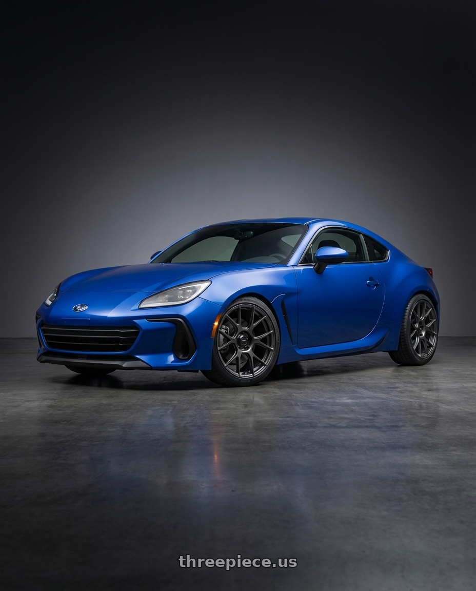 2024 Subaru BRZ with Konig Ampliform 5x114.3 18x8.5+35 Dark Metallic Graphite wheels