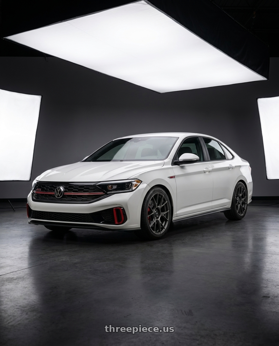 2024 Vw Gli with Konig Ampliform 5x115 18x9+15 Dark Metallic Graphite wheels