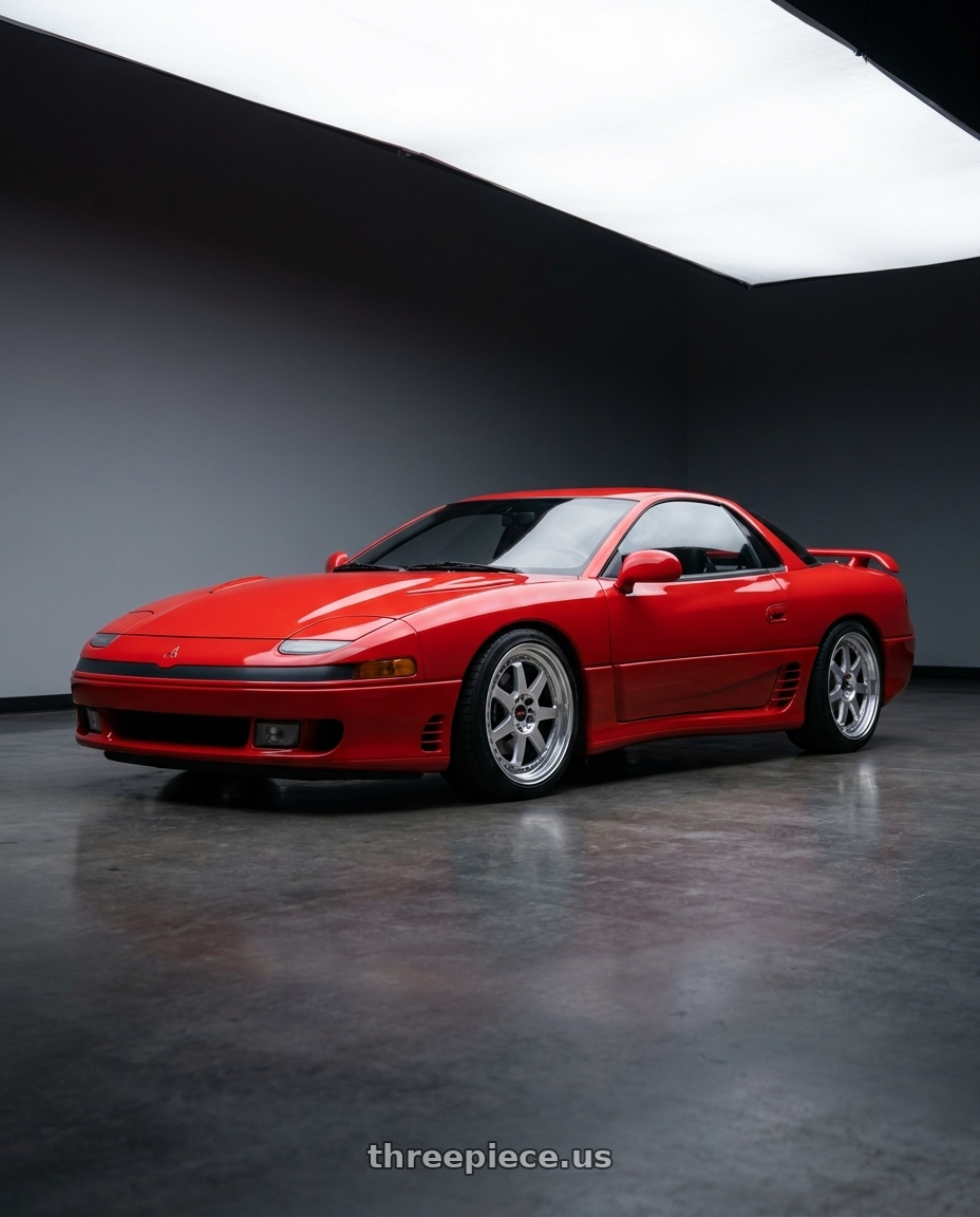 1993 Mitsubishi 3000gt vr4 with Vors TR37 5x114.3 18x8.5  +35 Silver Machine Face Lip wheels