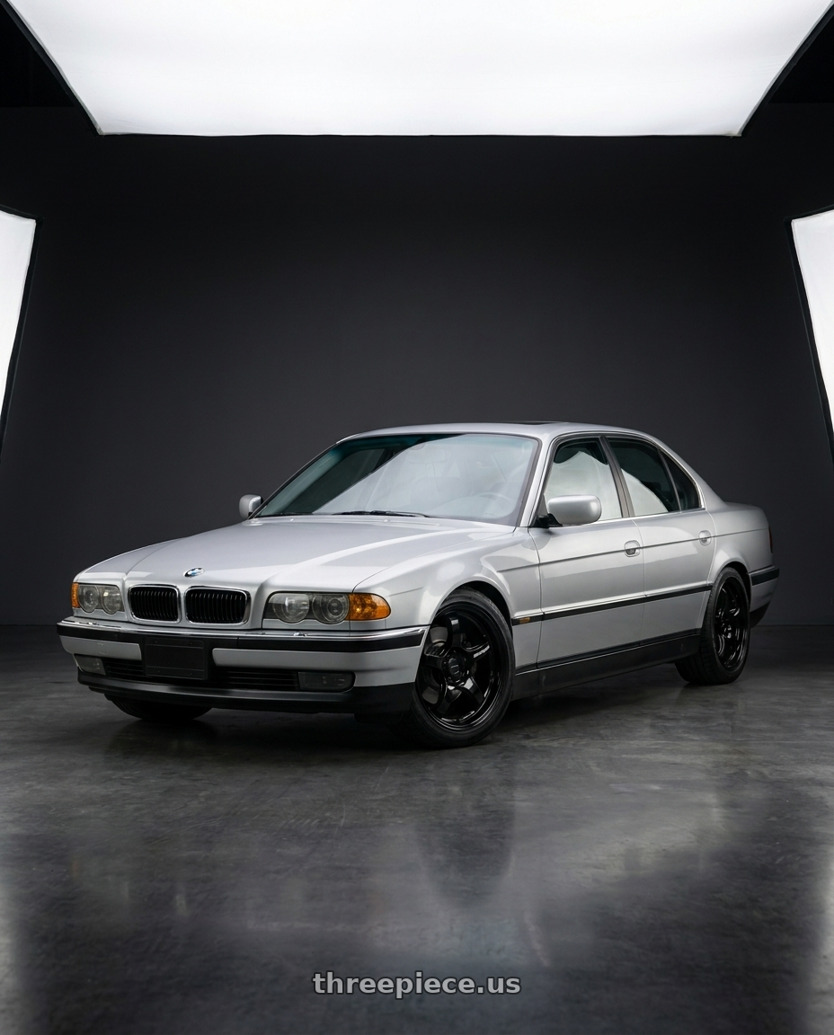 1998 Bmw 750I with WedsSport RN-05M 5x120 18x8.5+36 Gloss Black wheels
