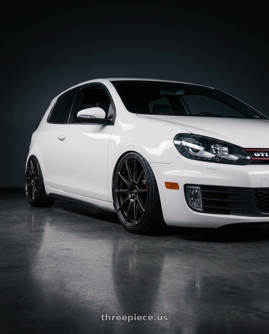 2012 VW GTI with BBS FS 5x112 19x9.5+45 Diamond Black wheels
