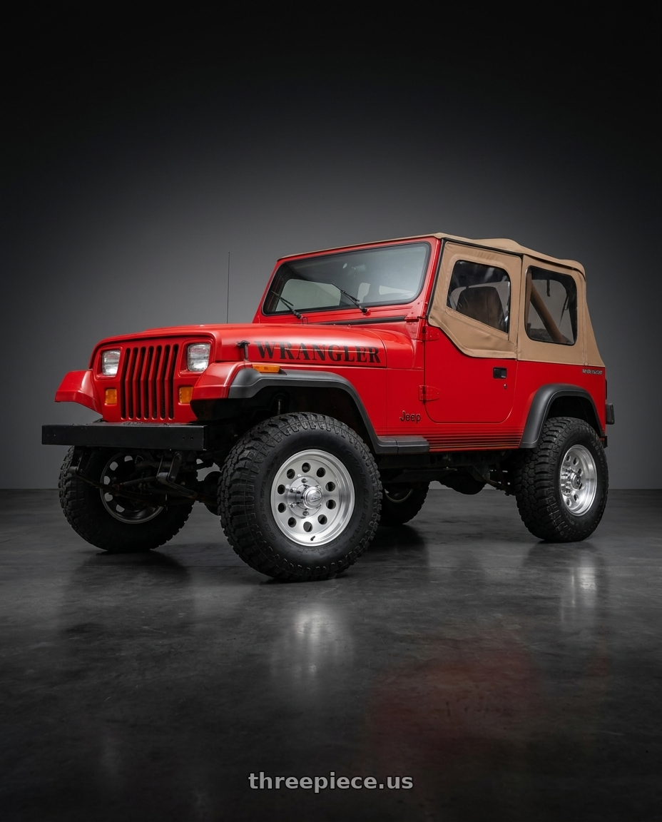 1989 Jeep Wrangler with Allied - Pacer 881MC 5x114.3 15x6 0 Machined wheels