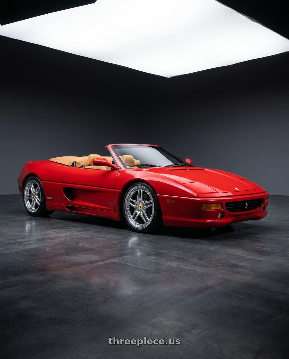 1998 ferrari 355f1 red with MARQUEE FORGED T305A 10x285.75 22.5x8.25+145 FULL MIRROR FINISH wheels