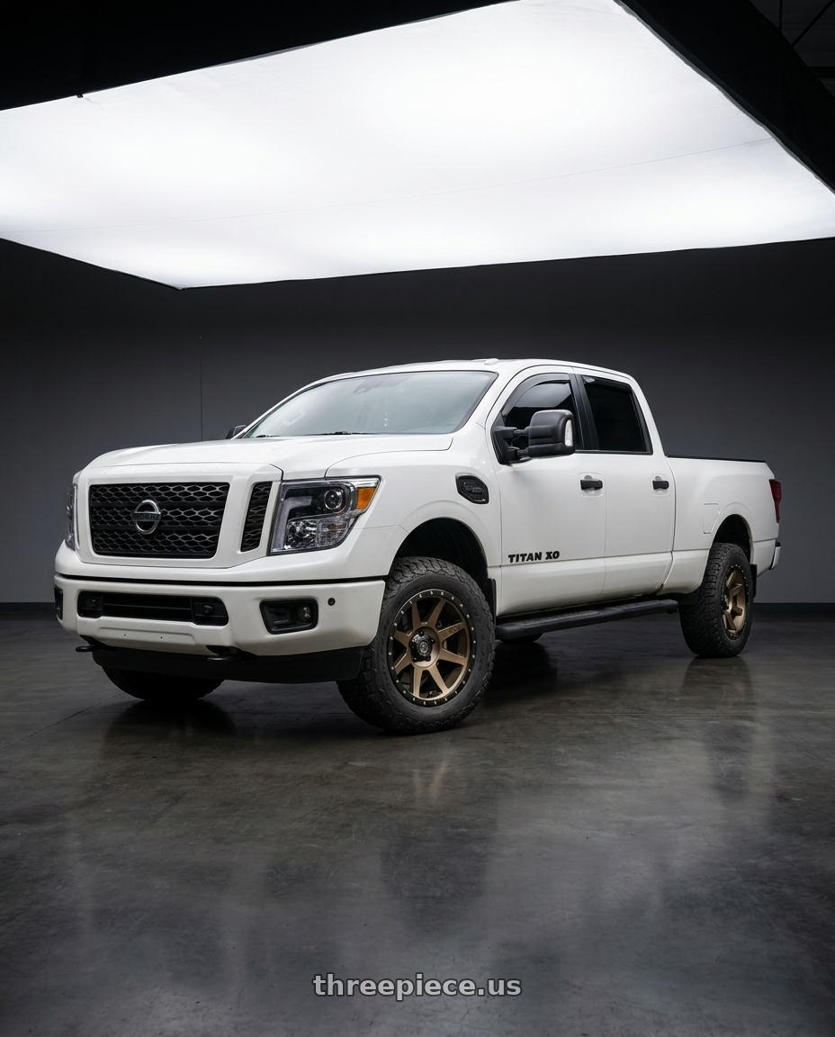 2018 Nissan Titan XD with Icon Alloys REBOUND 5x150 20X9+16 BRONZE wheels