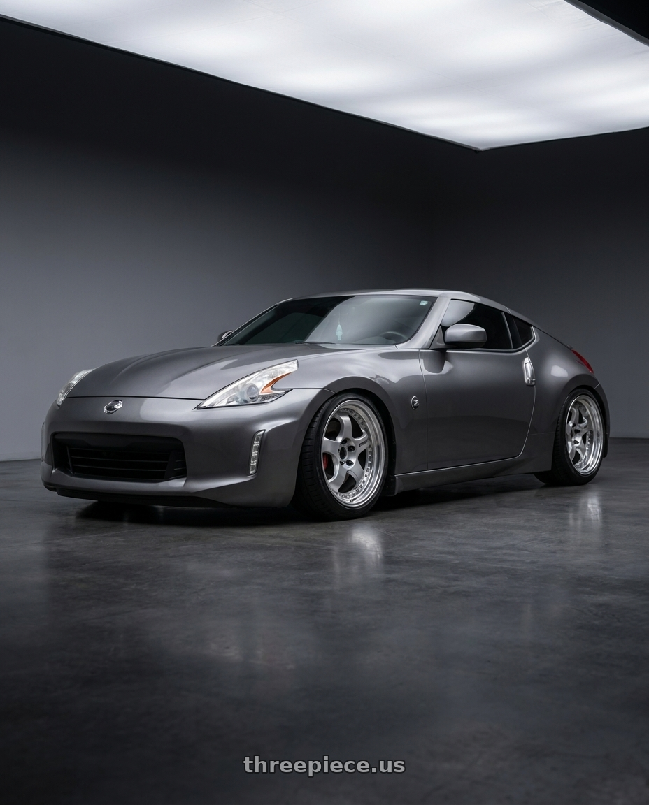 2016 Nissan 370z sport  with Work Meister S1 3P 5x114.3 19x10+24 T Disk Silver wheels