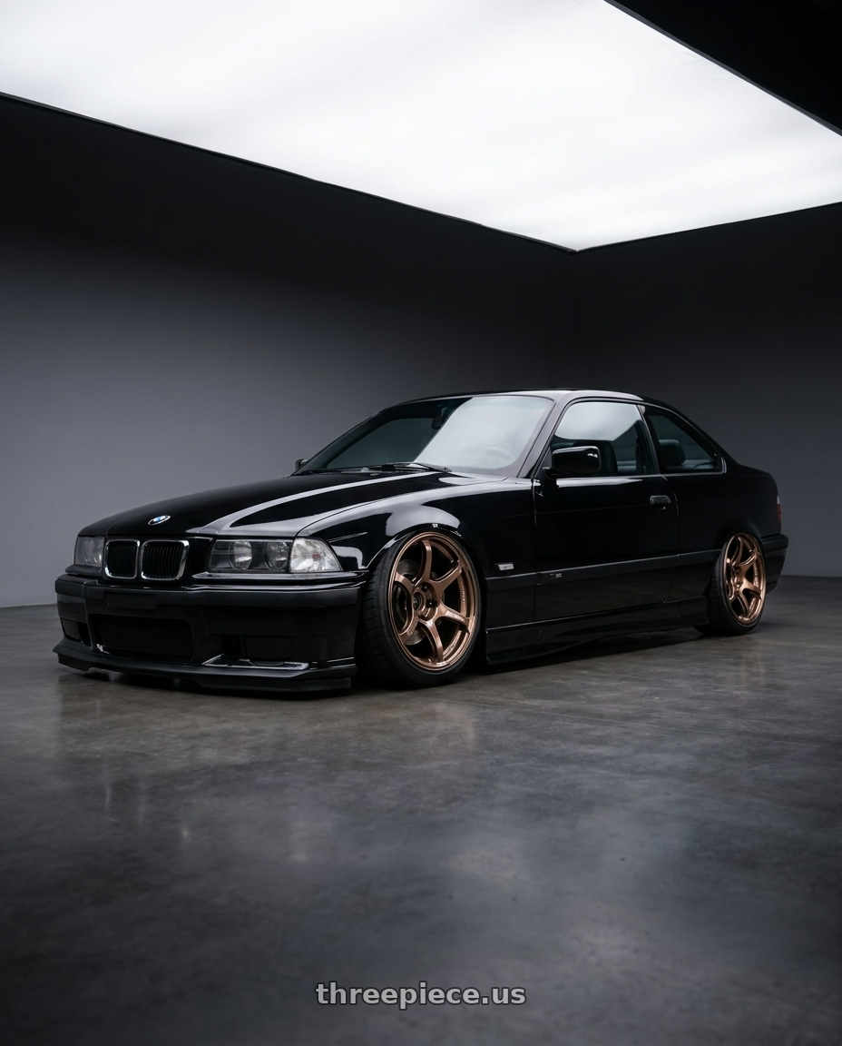 1998 bmw 328is blakc with Advan Racing RG-4 5x114.3 17x10.0 +35 RACING COPPER BRONZE wheels