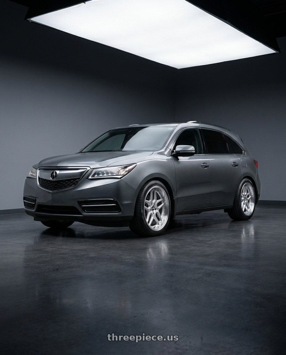 2014 Acura Mdx with ESR Wheels CS15.2 5x114.3 19x8.5 +35 Diamond Silver wheels