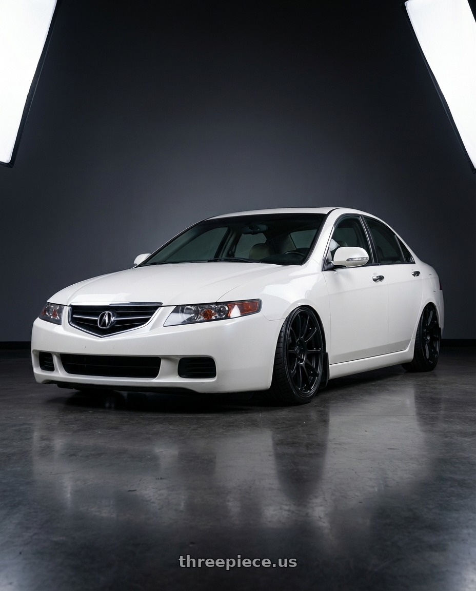2005 Acura tsx with KATANA RACING KR07 5x114.3 17x7.5 +40 Matte Black wheels