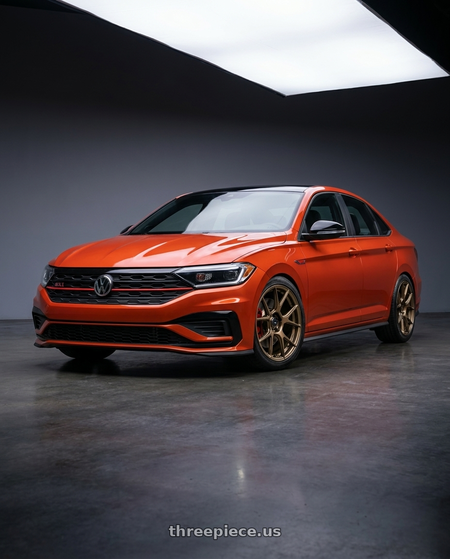 2023 Volkswagen Jetta GLI MK7 with Konig Ampliform 5x112 18x8.5+43 Gloss Bronze wheels