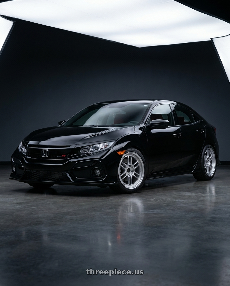 2021 Honda Civic Type R with Enkei RPF1 5x120 18x8.5+40 Silver wheels