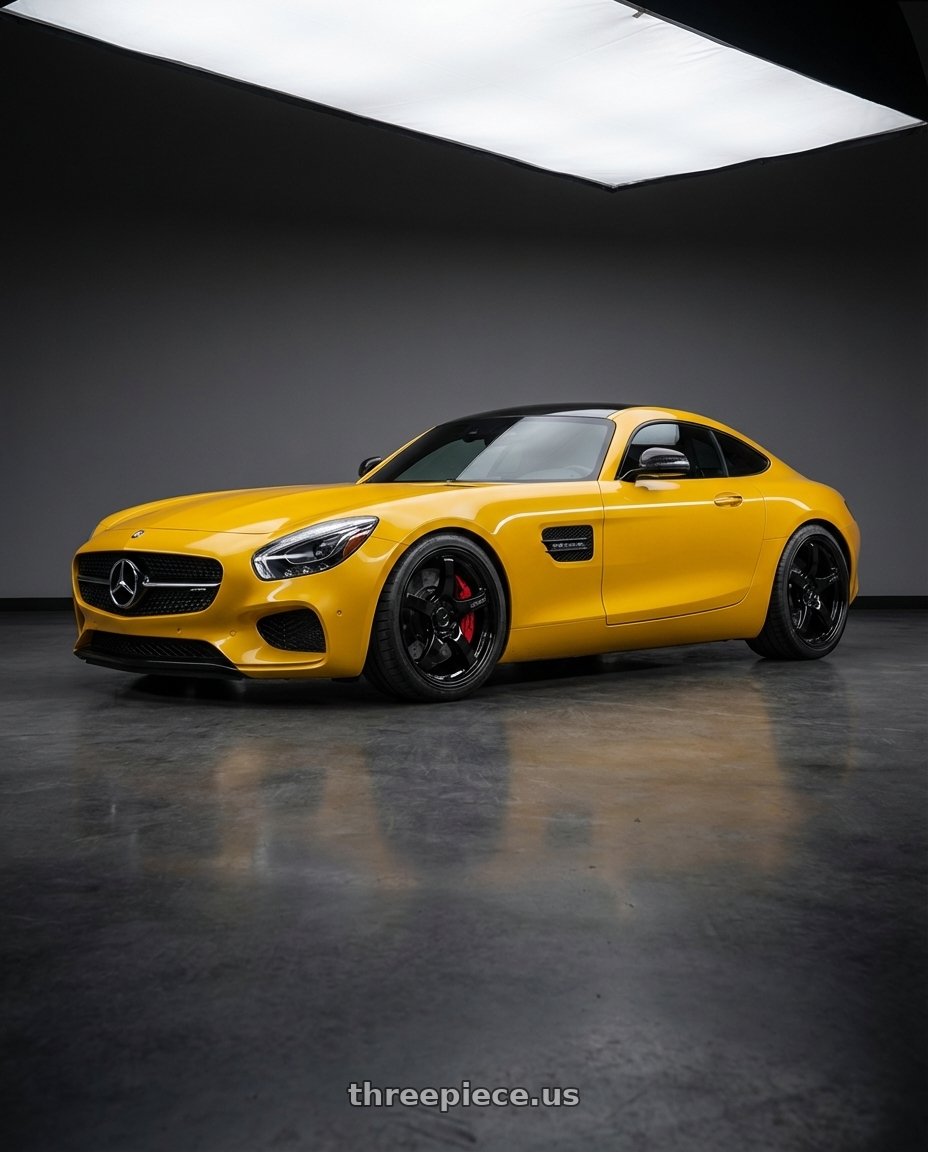 2019 Mercedes-Benz AMG GT with Gram Lights 57CR 5x112 19x10.5+35 Glossy Black wheels