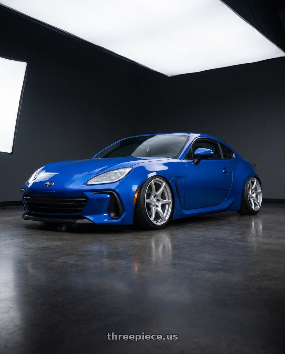 2024 Subaru BRZ with Kansei K11S Tandem 5x114.3 18x10.5 12 Hyper Silver wheels