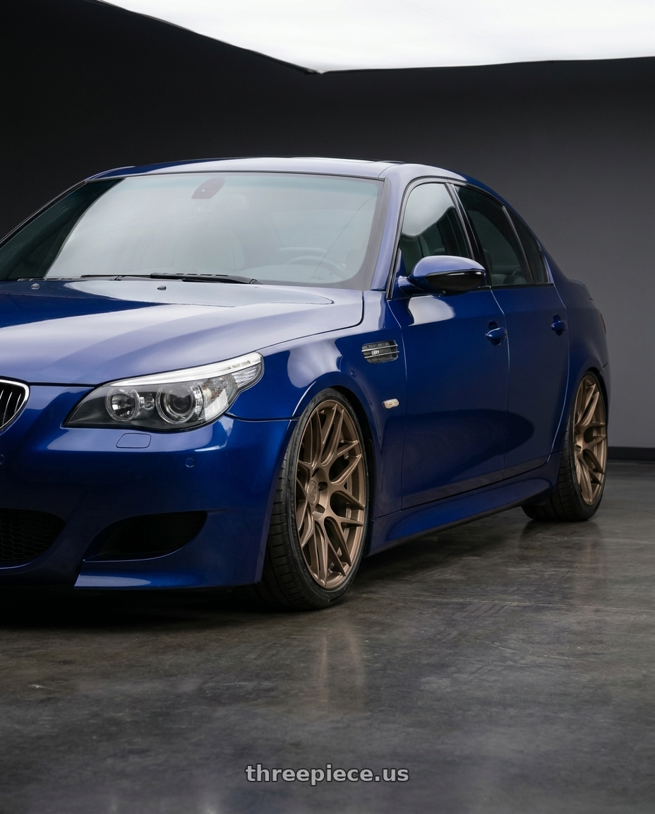 2010 BMW M5 E60 with Aodhan AFF2 5x120 20x9+30 Matte Bronze wheels