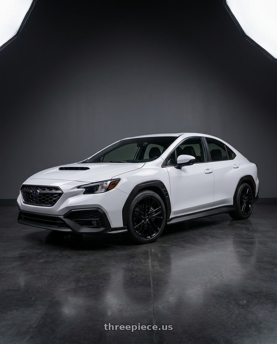 2026 subaru wrx with RTX Knight 5x114.3 17x7.5 +40 Gloss Black wheels