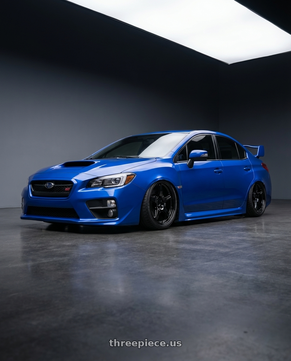2018 Subaru WRX STI with Gram Lights 57CR 5x114.3 18x9.5+12 Glossy Black wheels