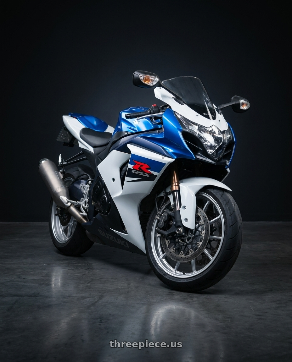 2010 Suzuki GSX-R1000 with Maxxim 10S Winner 4X100/4x114.3 15x6.5 +38 Full Silver wheels