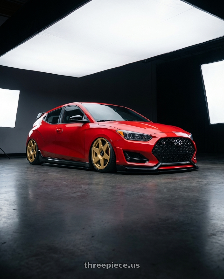 2022 Hyundai Veloster N with fifteen52 TARMAC EVO 5x114.3 / 5x120 19x8.5 +35 GOLD (GLOSS GOLD) wheels