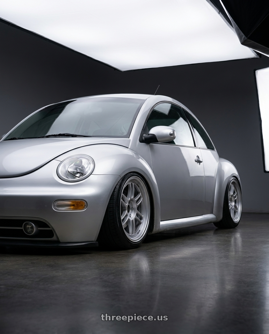 2006 Volkswagen new beetle with Enkei RPF1 5x100 18x8+35 Silver wheels