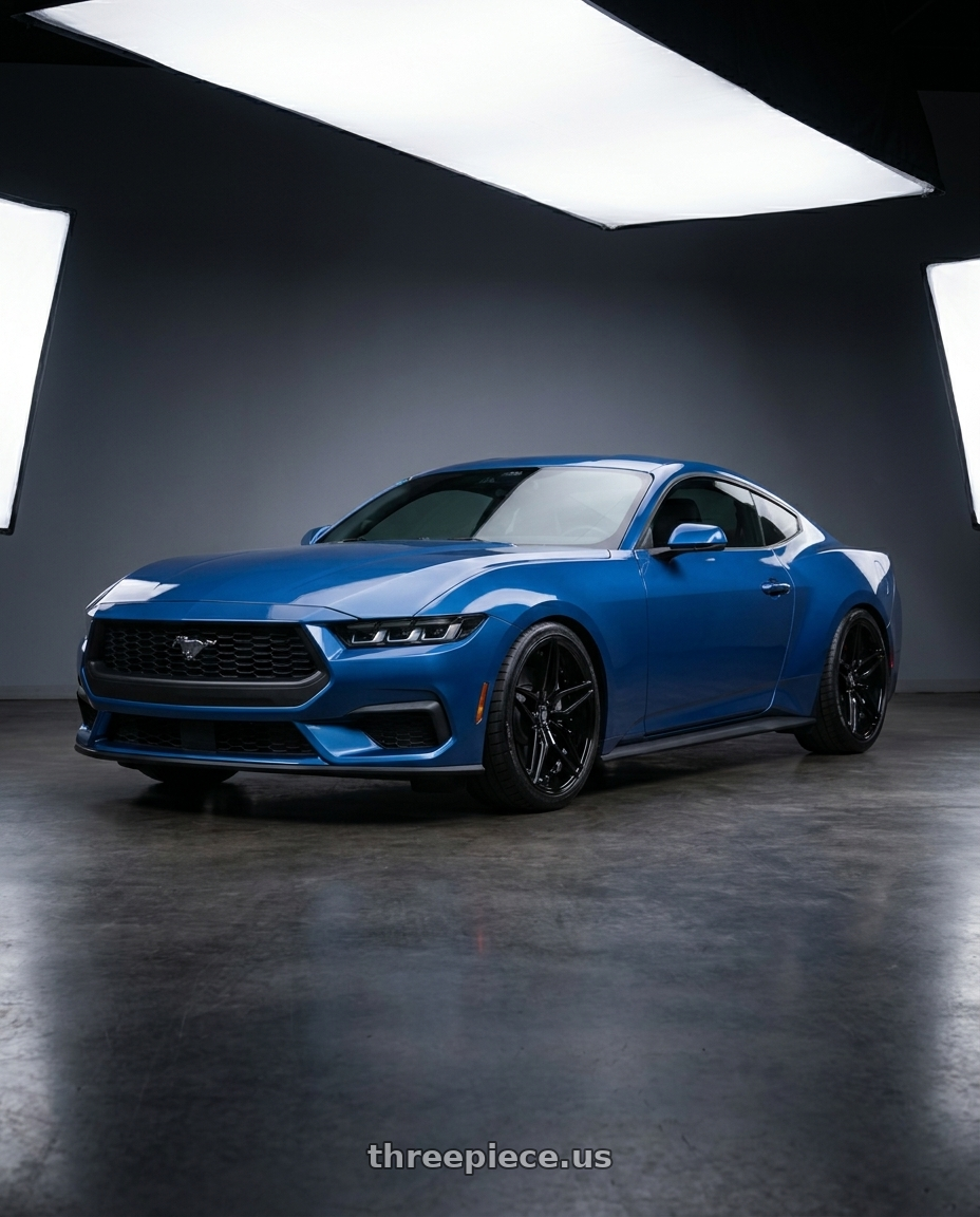 2024 for mustang eco with MARQUEE WHEELS M3259 5x114.3 20x10.5+38 BLACK - GLOSSY BLACK wheels