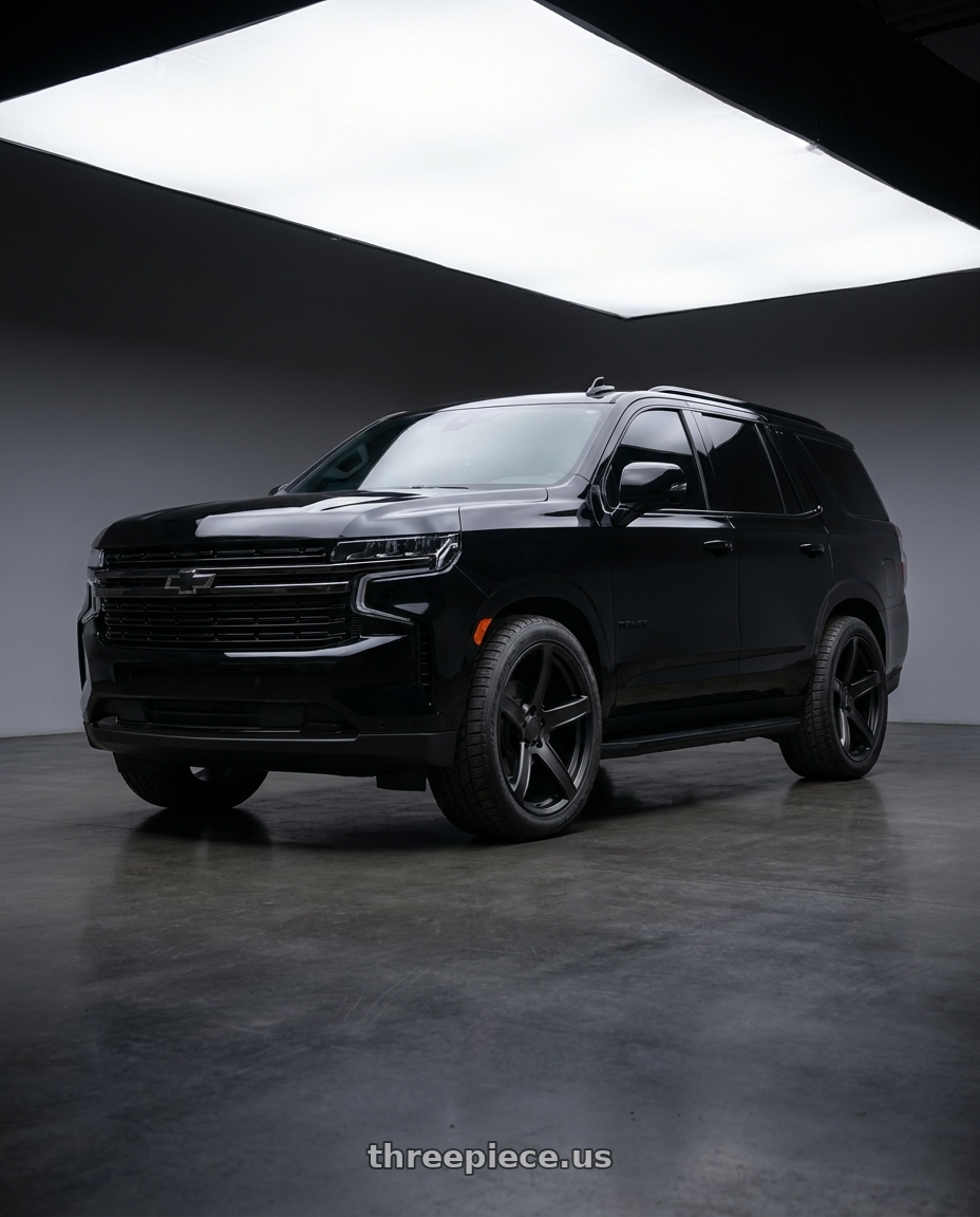 2022 Chevrolet Tahoe RST  with REPLICA WHEELS R81002R 5x115 20x11+22 SATIN BLACK wheels