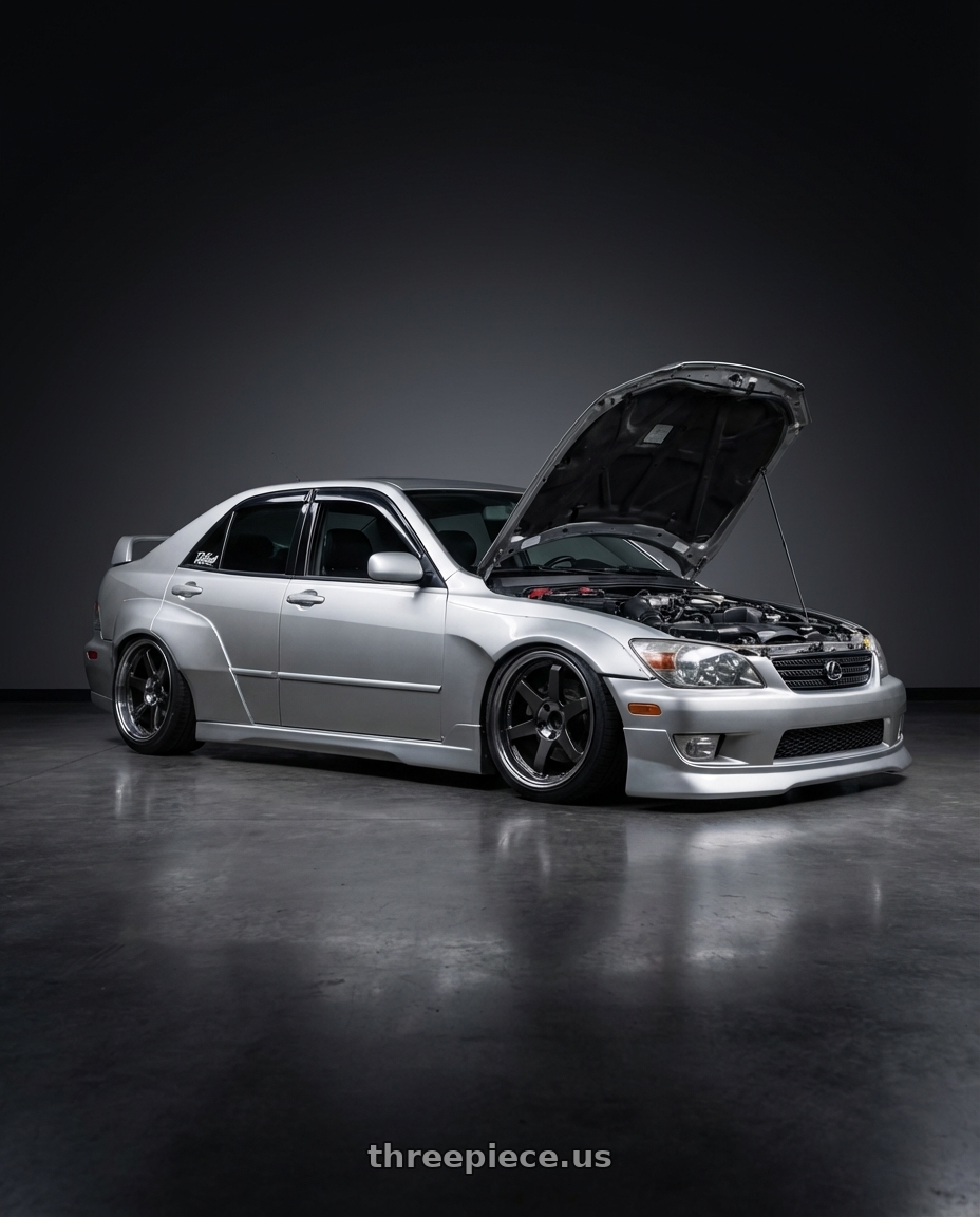 2004 Lexus IS300 with Volk Racing TE37SL 5x114.3 19x10.5+12 Pressed Double Black wheels