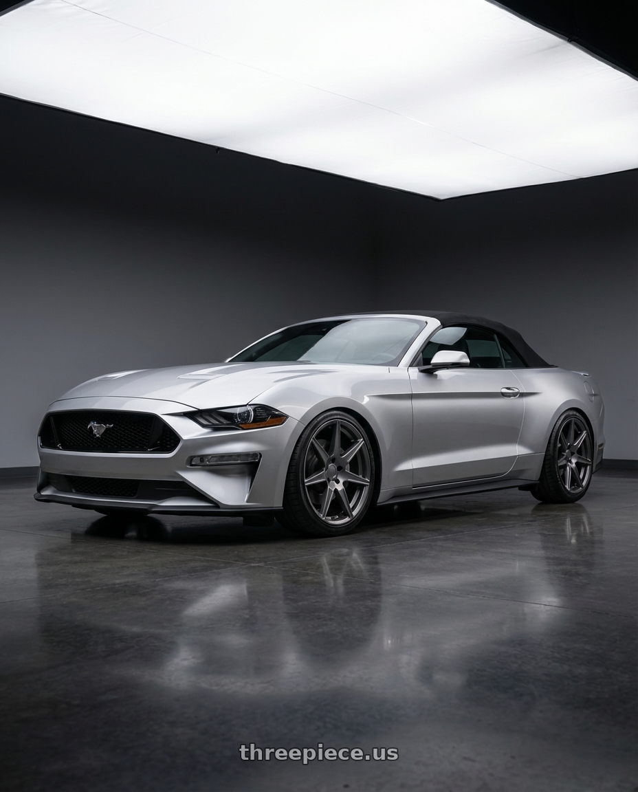 2018 ford mustang with Voxx Replica Mustang GT500 5x114.3 20x10.5+45 Gun Metal wheels