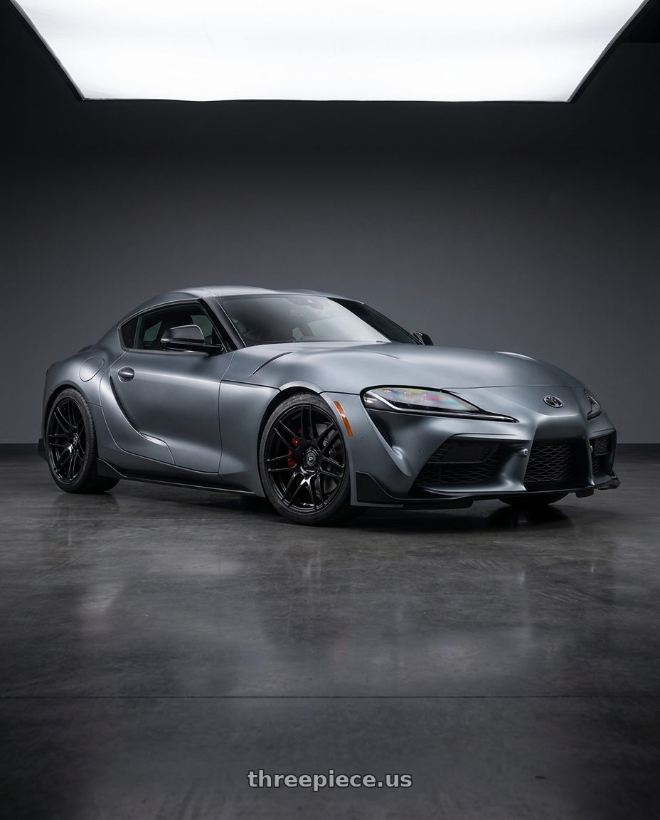 2021 Toyota GR Supra with Forgestar F14 5x112 18x8.5 +35 Gloss Black wheels