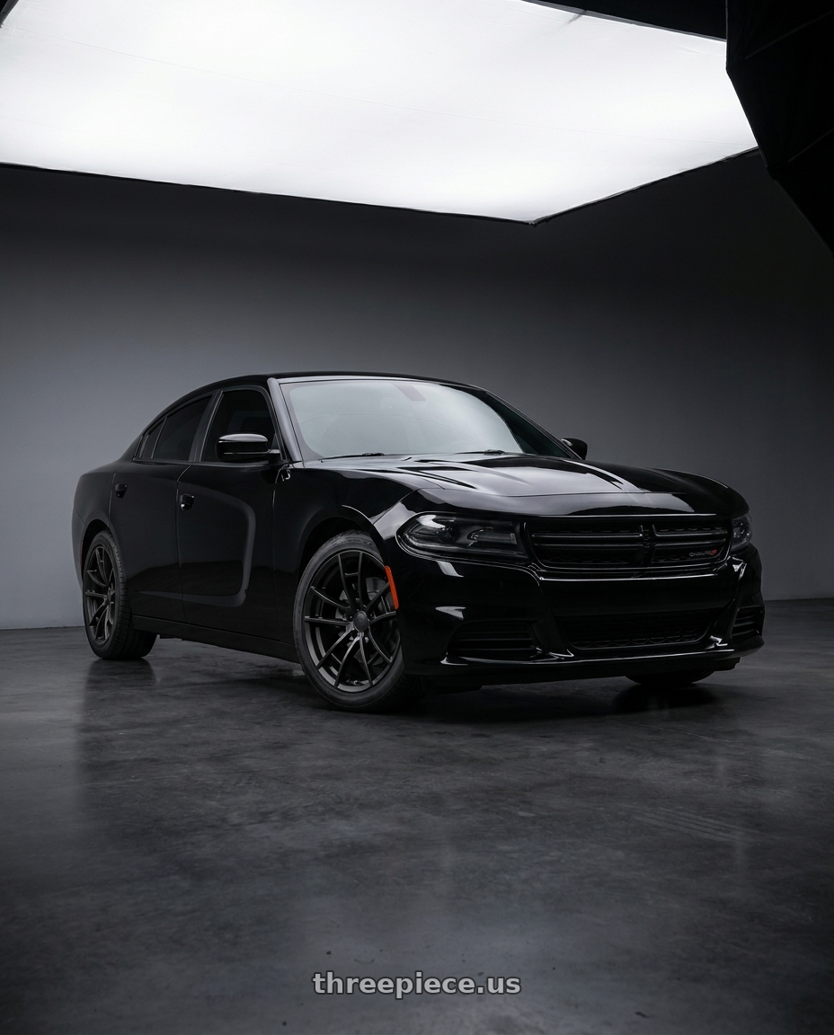 2021 Dodge Charger SXT with MRR M392 5x115 20x9.5  +12 Matte Black fit Charger Challenger wheels