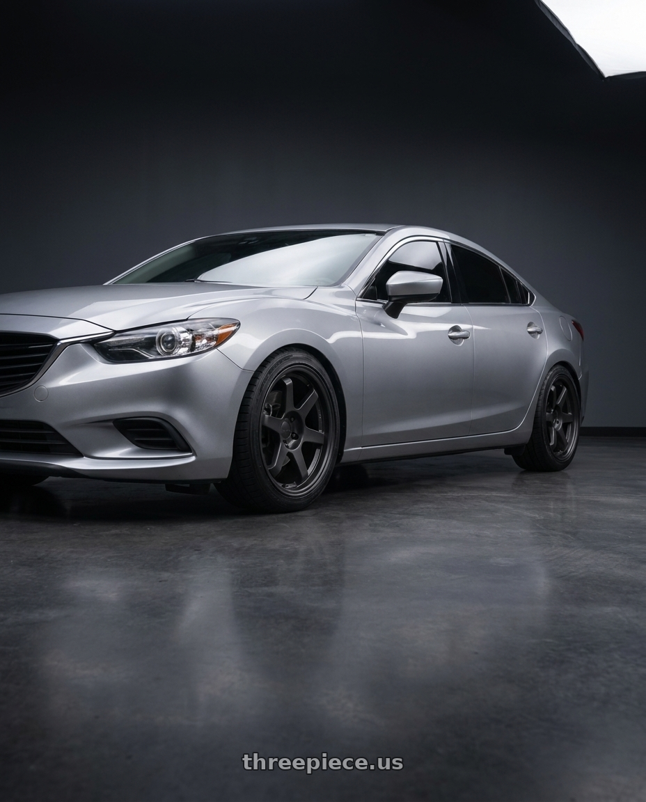 2014 Mazda 6 GT Sedan with 9six9 SIX-1 5x114.3 19X8.5 +35 Carbon Gray wheels
